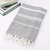 Wholesale 100% Cotton Microfiber Soft Antimicrobial Beach Towel Natural Organic Sand Free Quick Dry Knit Adult Turkish Style