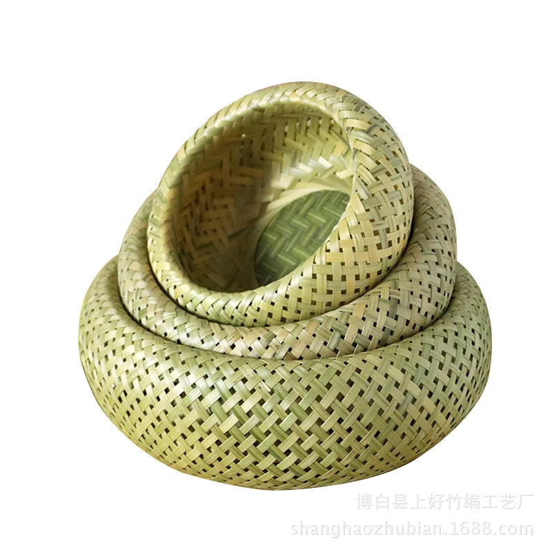 Handmade Double-Layer Heart Shaped Woven Basket for Fruit Storage-Wholesale