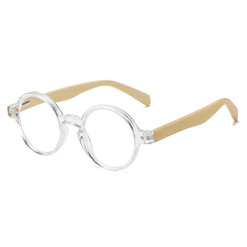 HS3340 PC Frame Corrective Eyeglasses for Women Blue Bamboo Temples Flexible Reading Glasses Presbyopia Supplier Wholesale
