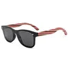 Wholesale new bamboo wood glasses men's women's sun protection integrated mirror polarized rice nail wooden Sunglasses 2024