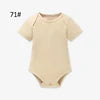 Wholesale Organic Cotton Short Sleeve Snap Button Lap Shoulder Baby Short Rompers Baby Bodysuit