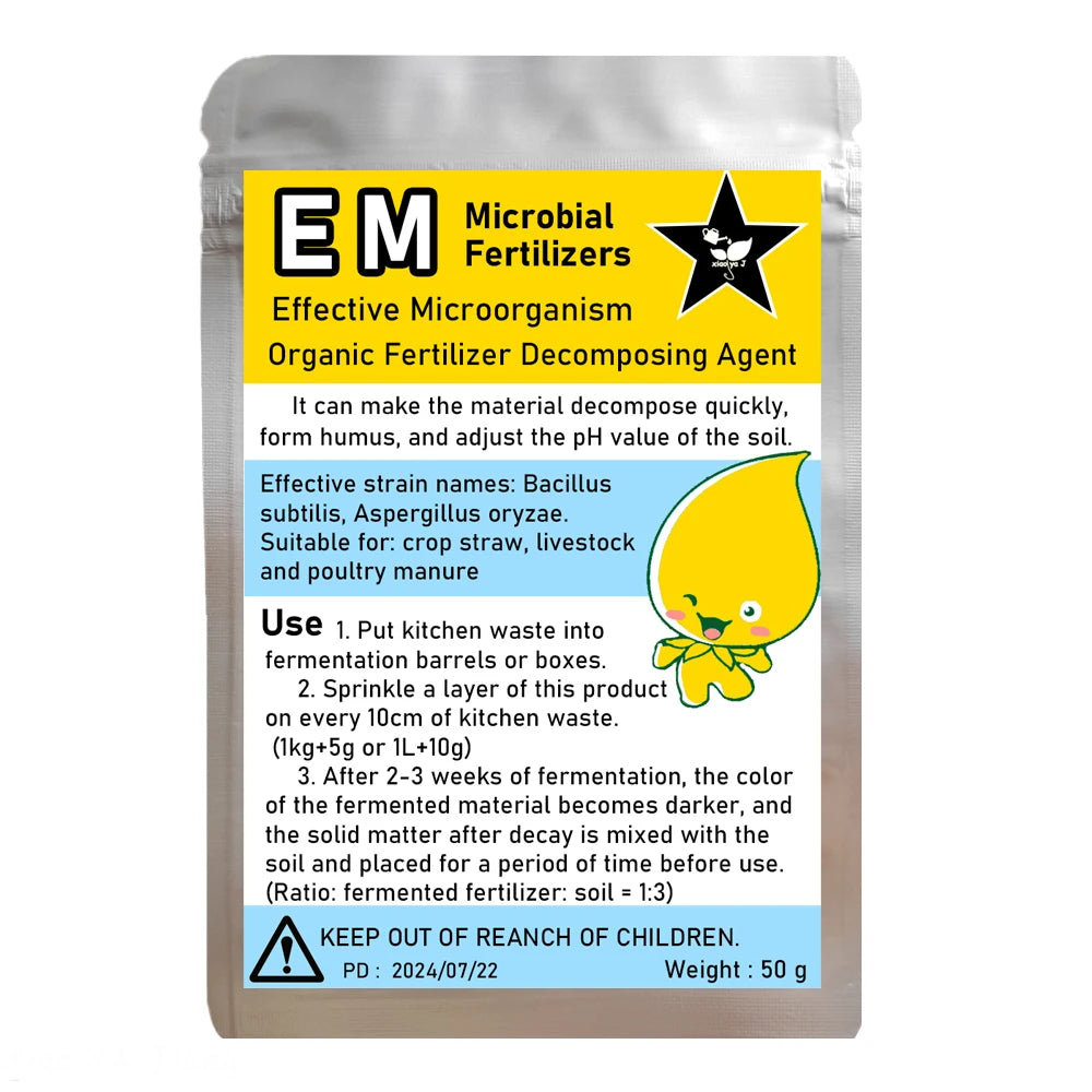 50g EM Effective Microorganisms Organic Fertilizer Compost Fermentation Bran Kitchen Waste Provides Organic Matter To The Soil