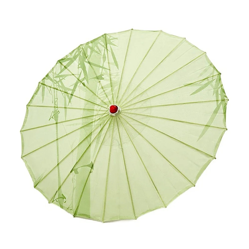 Bamboo Oil Paper Umbrella Chinese Style Handmade Hanfu Umbrella Rainproof Classical Ancient Dance Umbrella Photograph Prop