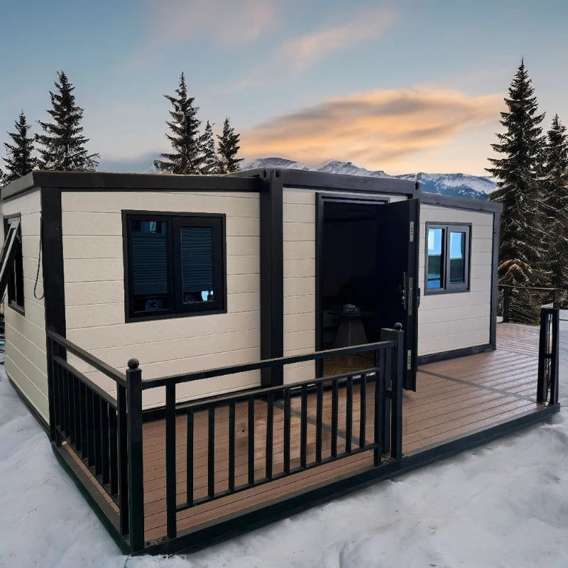 Eco Friendly Container House Folding House Mobile Portable Expandable Tiny Home Container House with Solar Panels Netherlands