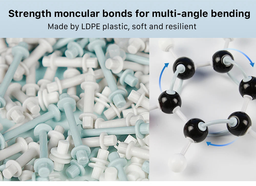 Organic Chemistry Model Kit (240 PCS) - Molecular Models Kit with Atoms, Bonds, Chemistry Molecular Model Kit Organic