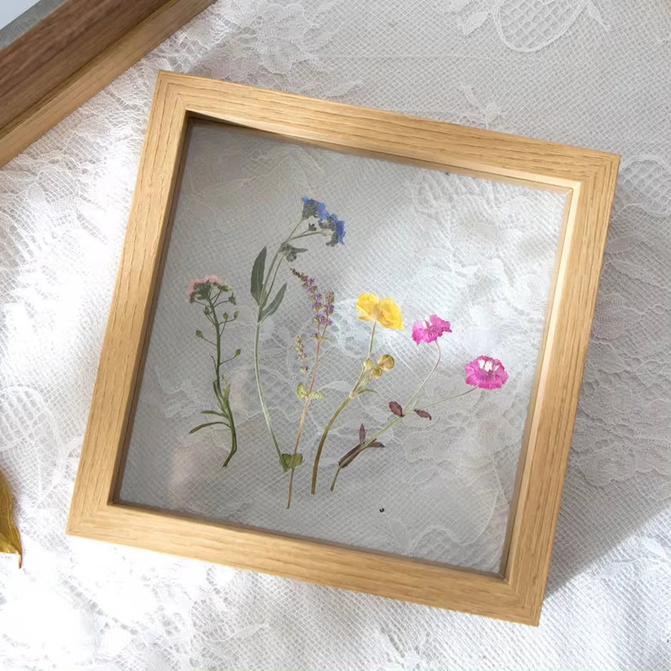 Wood Specimen Frame With Real Glass Photo Frame,Picture Frame For For Wedding Photo Picture Frame Desktop Photo Decor