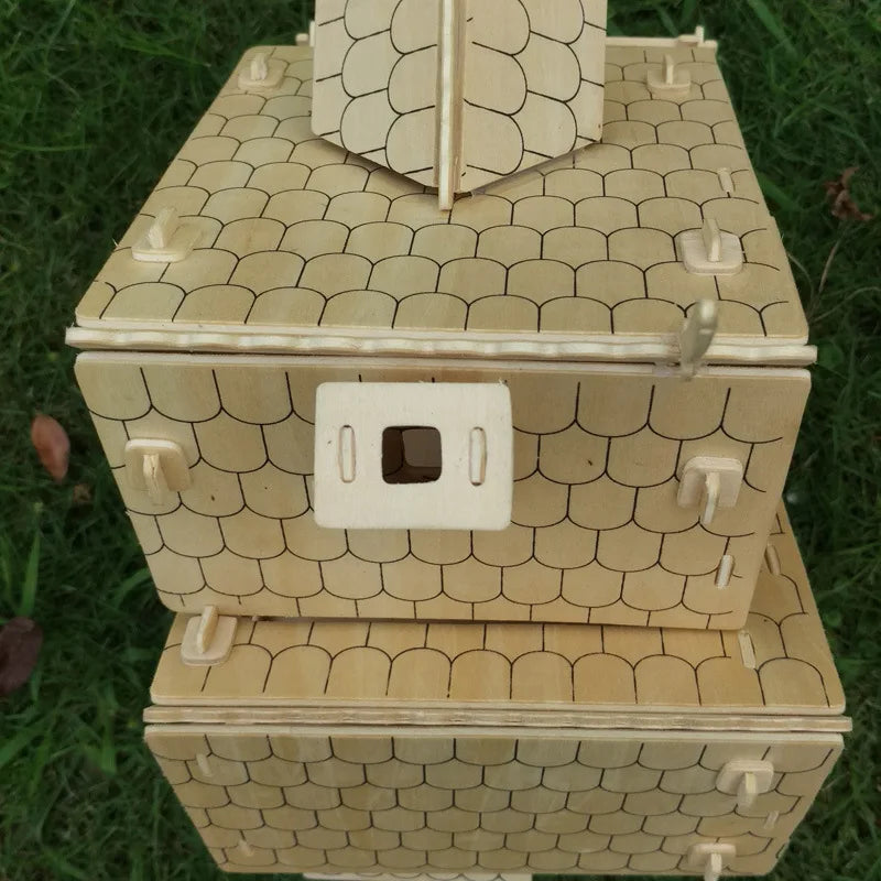 Wood Miniature Dollhouse DIY Doll House Assembled Educational Pretend Play Toys Mini 3D Stereo Puzzle House For Children Girls