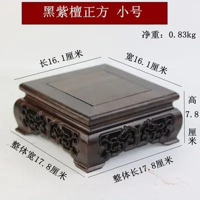 Top Wooden Pedestal Display Stand Coffee Tea Sets Miniature Base for Figurines Vases Flower Pots Incense Burner Home Decor
