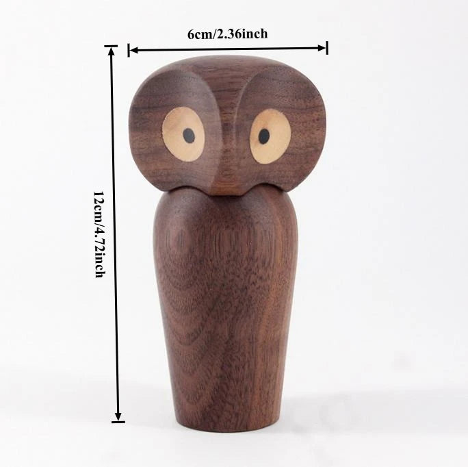 Wooden Owl Decorations, Gifts, Creative Home Decor Accessories, Decorative Figurines, Modern Miniature Sculptures