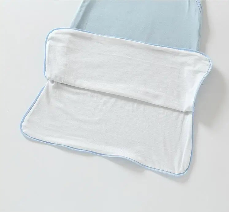 Ultra-Soft 0.5 TOG Newborn Baby Sleeping Bag Breathable Bamboo & Cotton Layers Zipper Closure Plus Size Sleep Sack for Summer