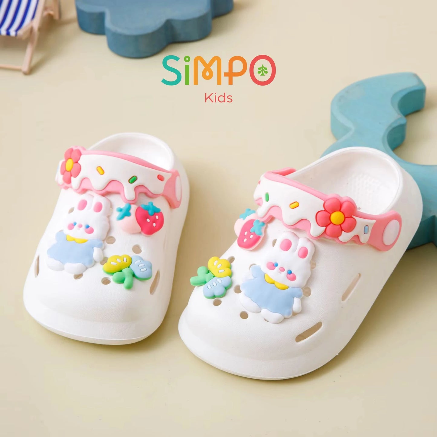 Baby Girls Soft Sole Cartoon Clogs Sandals Trendy Breathable Non-slip Footwear for Indoor Outdoor Beach Garden