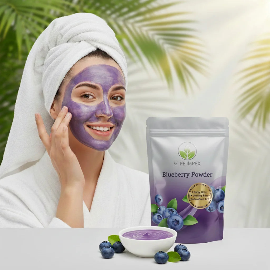 Pure Blueberry Powder Herbal Organic Ingredients Rich Antioxidants Travel Mud Facemask Face Cosmetic Grade Private Label