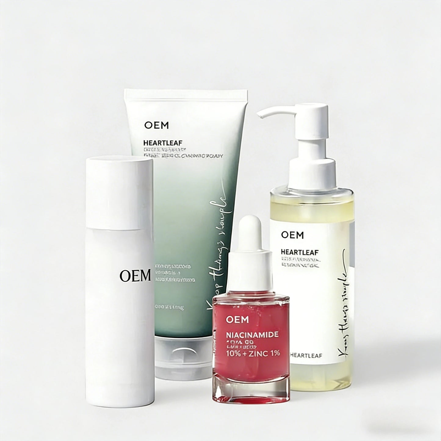4 Pieces Set OEM Natural Beauty Anti Aging Facial Skin Care Packing Set Organic Women Face Skincare Products