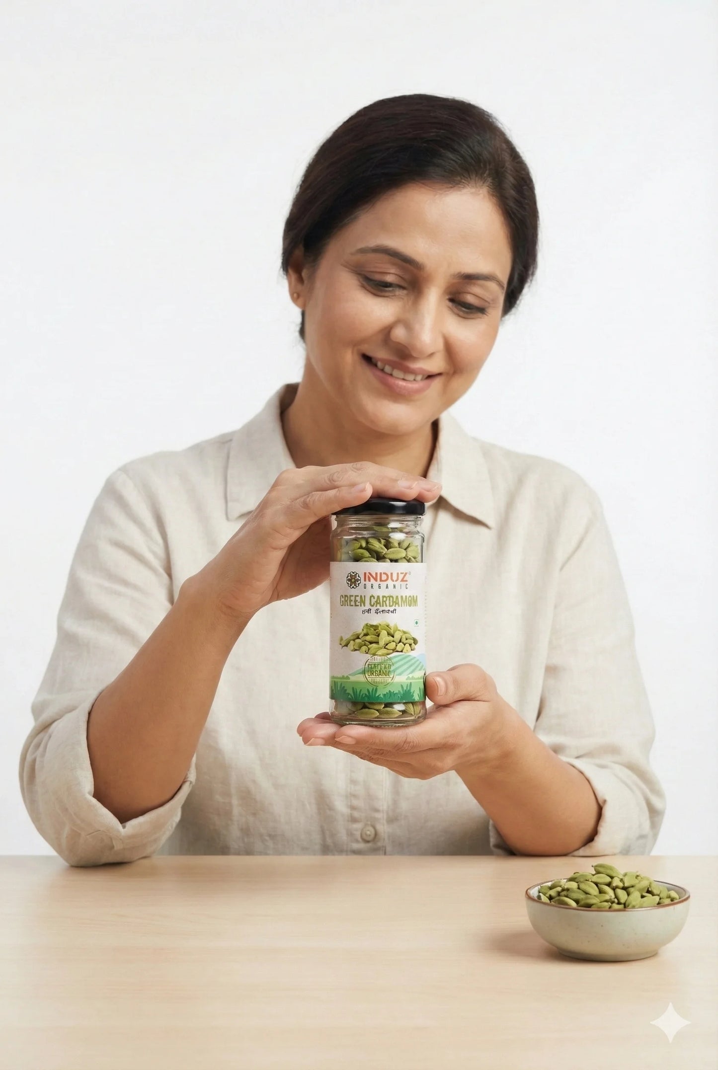Induz Organic Dried Raw Green Cardamom Pieces 75gm Exquisite Aroma Royal Flavor Queen Spices Its Purest Form 12 Month Shelf Life