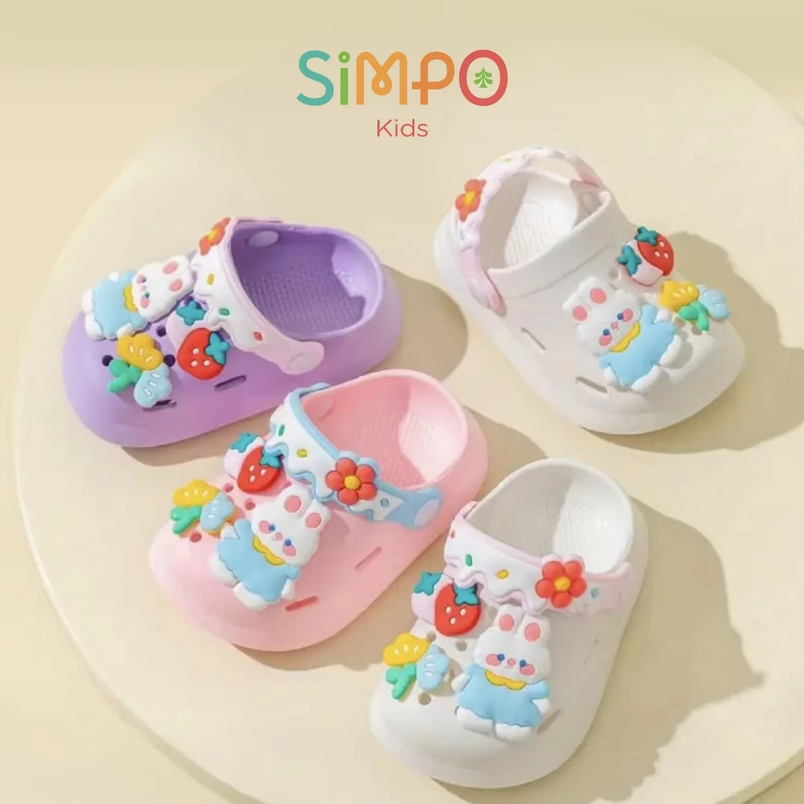 Baby Girls Soft Sole Cartoon Clogs Sandals Trendy Breathable Non-slip Footwear for Indoor Outdoor Beach Garden