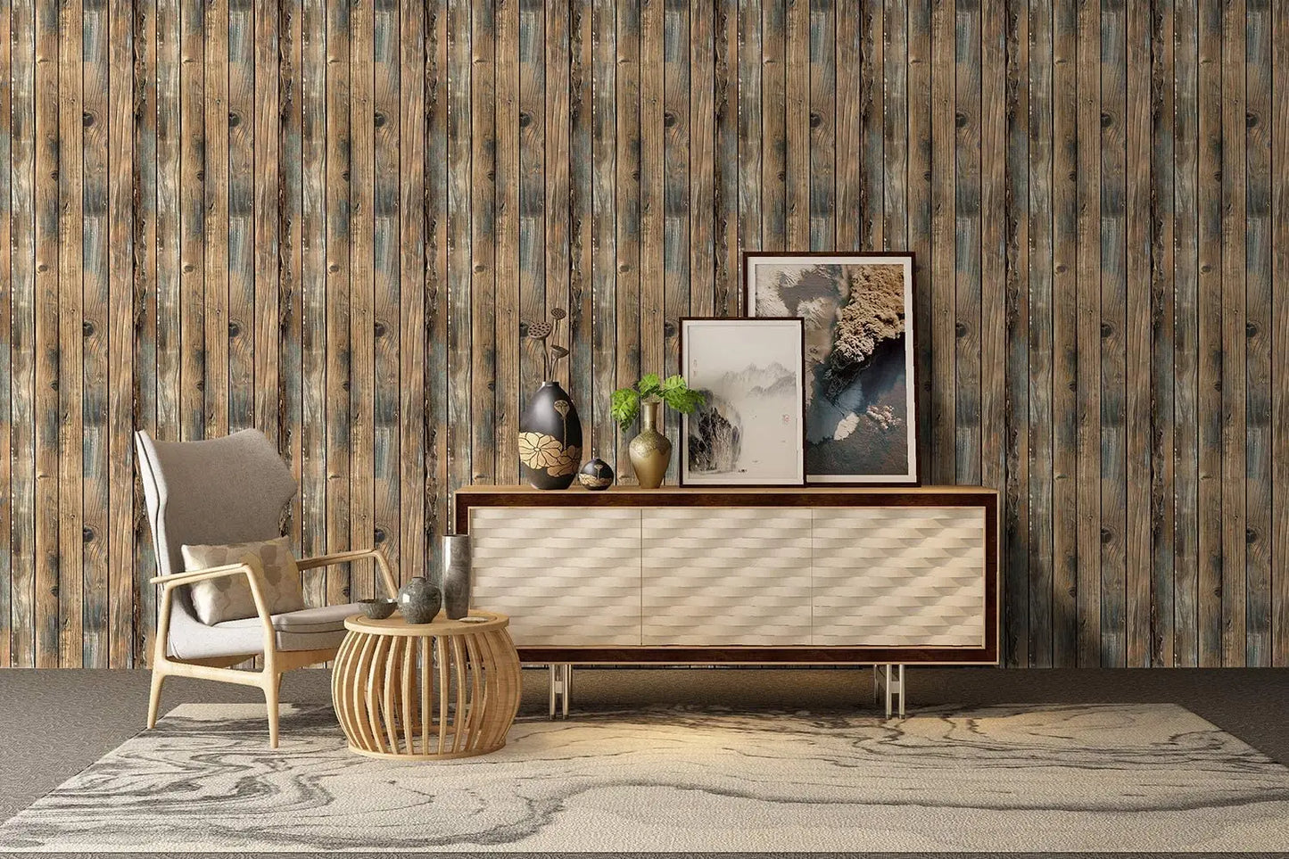 Wood Contact Paper Self-Adhesive Wood Wallpaper Peel and Stick Wood Wallpaper Vinyl Waterproof Removable Rustic Wood Wallpaper