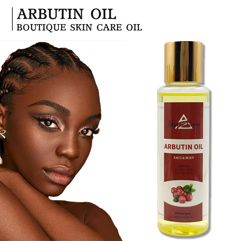 Alpine River Body Care Products 100% Organic Olive Oil Body Whitening Moisturizing Anti-Dark Spot Arbutin Massage Oil