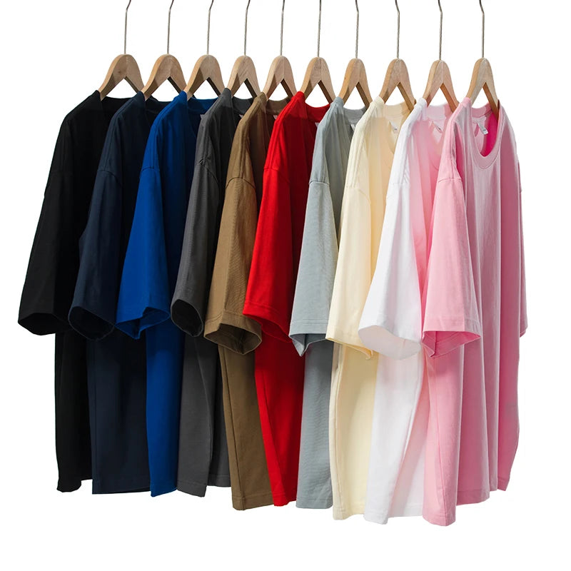 Custom Tshirt 100% Premium Pure Cotton Drop Shoulder Oversized T Shirt Organic Cotton Men Breathable T Shirts