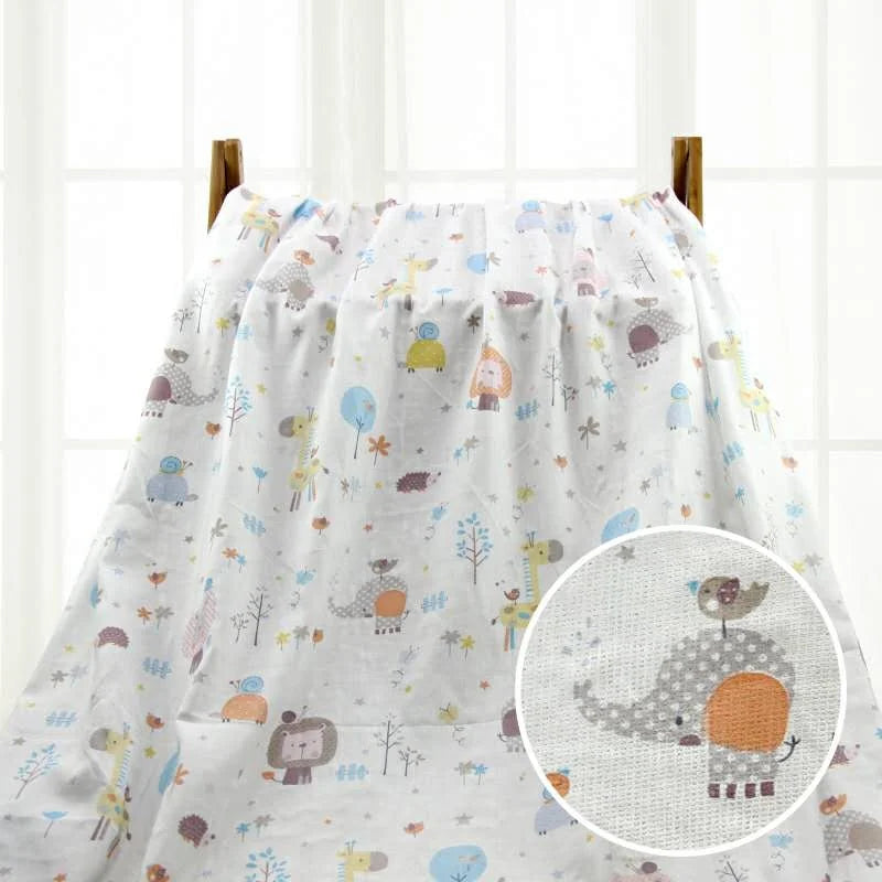 Natural Baby Textile by the Yard Solid Colored 100% Organic Cotton Double Gauze Muslin Fabric