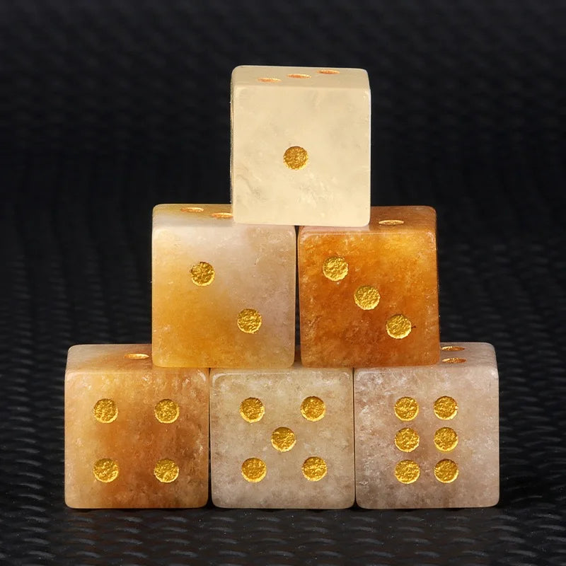 Customized Natural Mix Gemstone Crystal Cube Dice 16mm Eco-Friendly Handmade Carved Palm Healing Divination Stone Custom Logo
