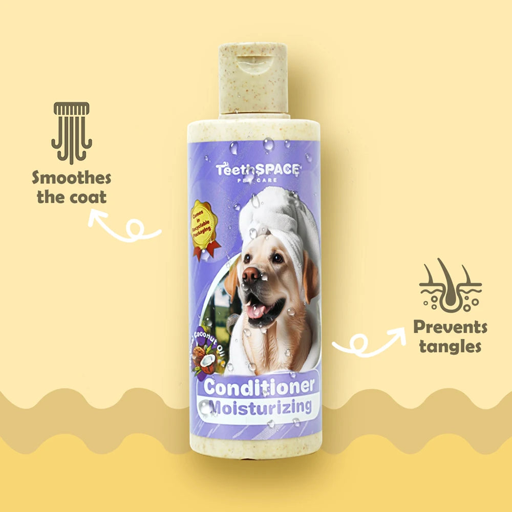 Dog Conditioner Pet Grooming Moisturize Organic Conditioner for Dogs and Cats Soothes Skin Issues