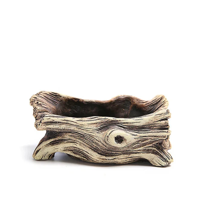 Dropship Succulent Planter Driftwood Stump Tree Root Natural Shape Vintage Concrete Cement Cactus Plant Pots