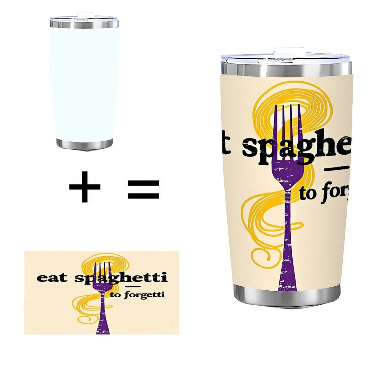 20oz Tumbler, Double Silver Side, Organic Compliant Stainless