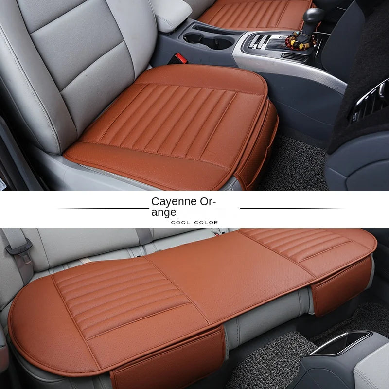 Four Seasons General Danipi 3-Piece Leather Seat Cushion Bamboo Charcoal Small Car Products Without Backrest