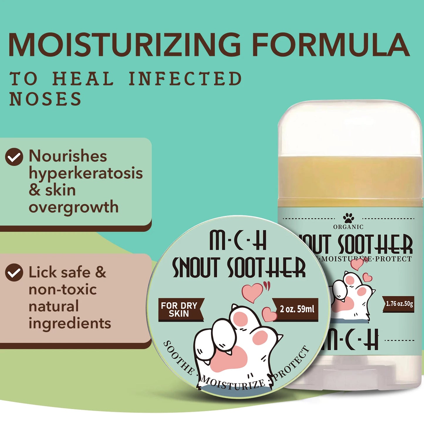 New Organic Dog Nose & Paw Wax Balm Snout & Foot Pad Cream Moisturizer for Cracked Puppy Skin Pet Grooming Product