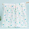 Custom 100% Organic Cotton Muslin Infant Bath Towel Cute Cartoon Pattern Babi Blankets 6-Layer Newborn Blanket for Travel Hotel