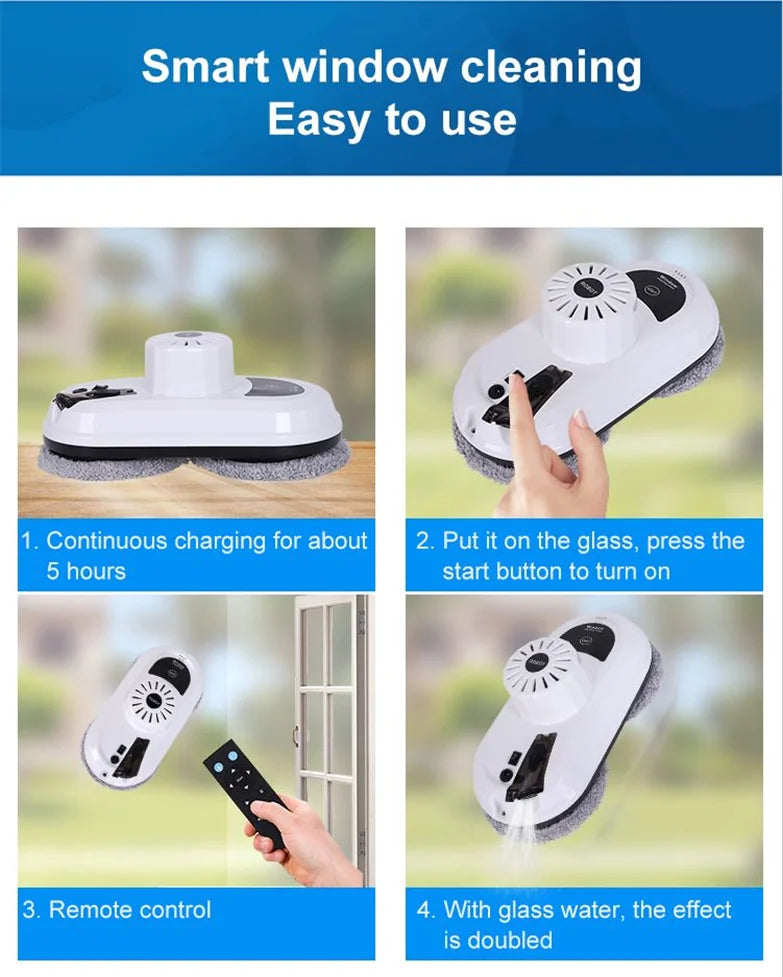 best glass spray water window robot vacuum cleaner