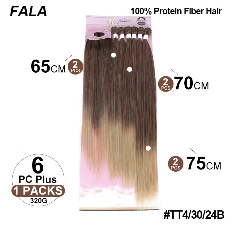 Julianna High Quality Long Smooth Bio Protein Yaki Straight Organic Synthetic Weft Packet Extensions Hair Bundles With Closures