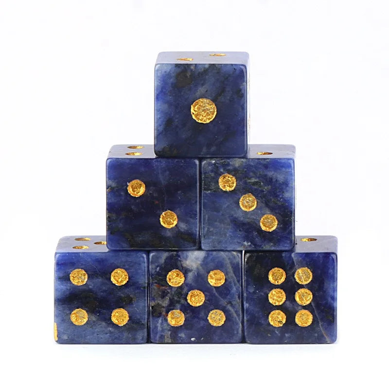 Customized Natural Mix Gemstone Crystal Cube Dice 16mm Eco-Friendly Handmade Carved Palm Healing Divination Stone Custom Logo
