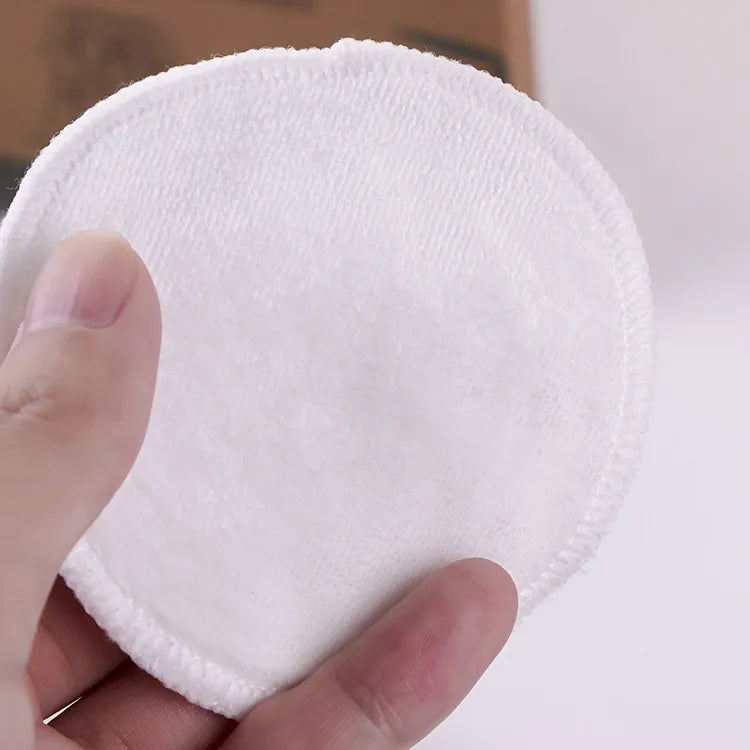 CUSTOM LOGO Box Package 100% Organic Bamboo Cotton Pads Eco-Friendly Reusable Makeup Remover Cotton Pad