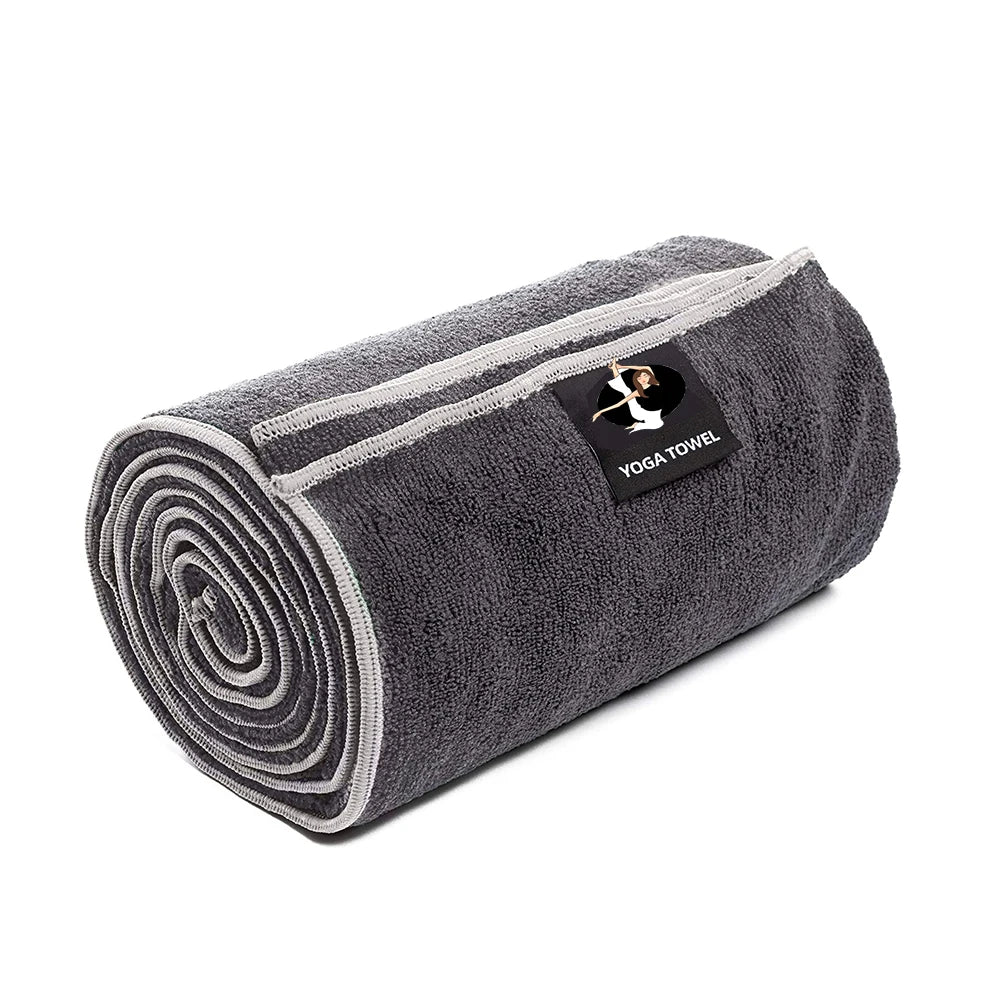Wholesale Anti slip Microfiber Custom logo Organic Yoga Mat Towel Printed Eco Friendly 350gsm
