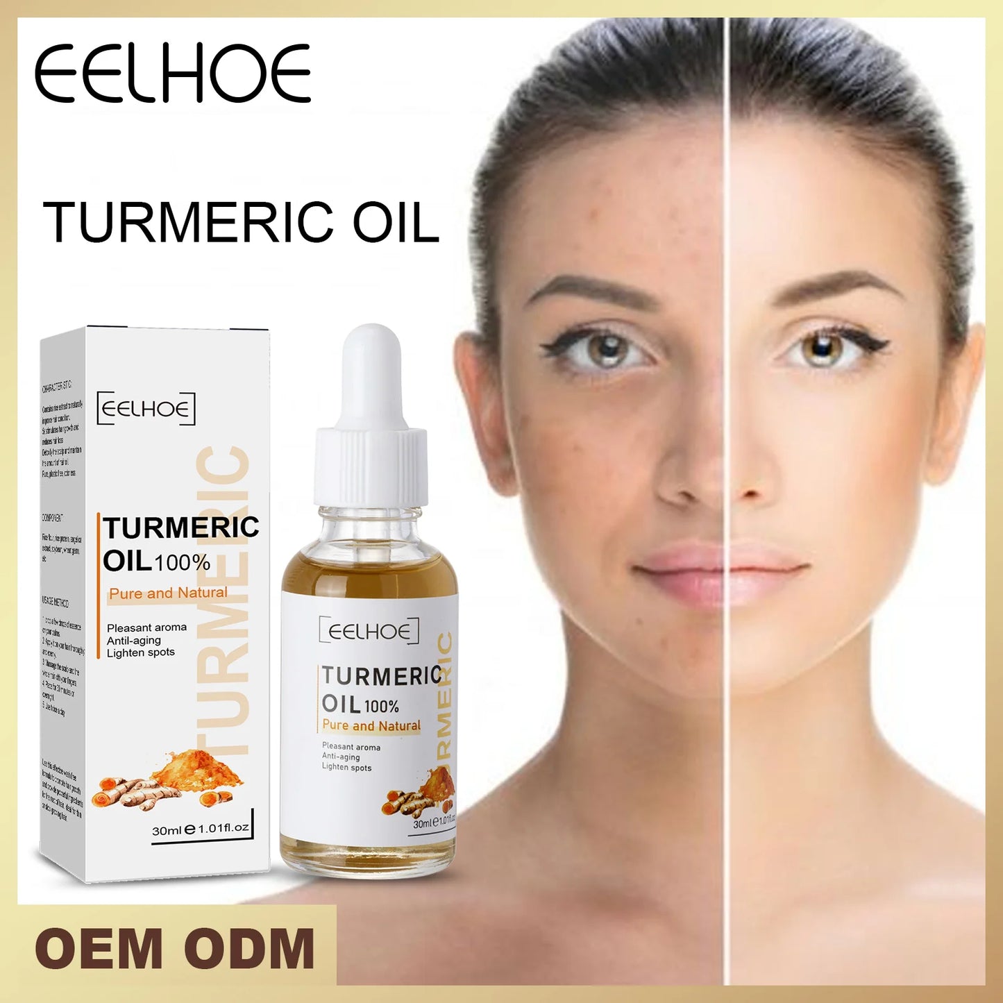 Skin Repair Pigmentation Corrector Wrinkle Removal Natural Organic Dark Spot Corrector Serum  Fragrance Essential Turmeric Oil