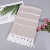 Wholesale 100% Cotton Microfiber Soft Antimicrobial Beach Towel Natural Organic Sand Free Quick Dry Knit Adult Turkish Style
