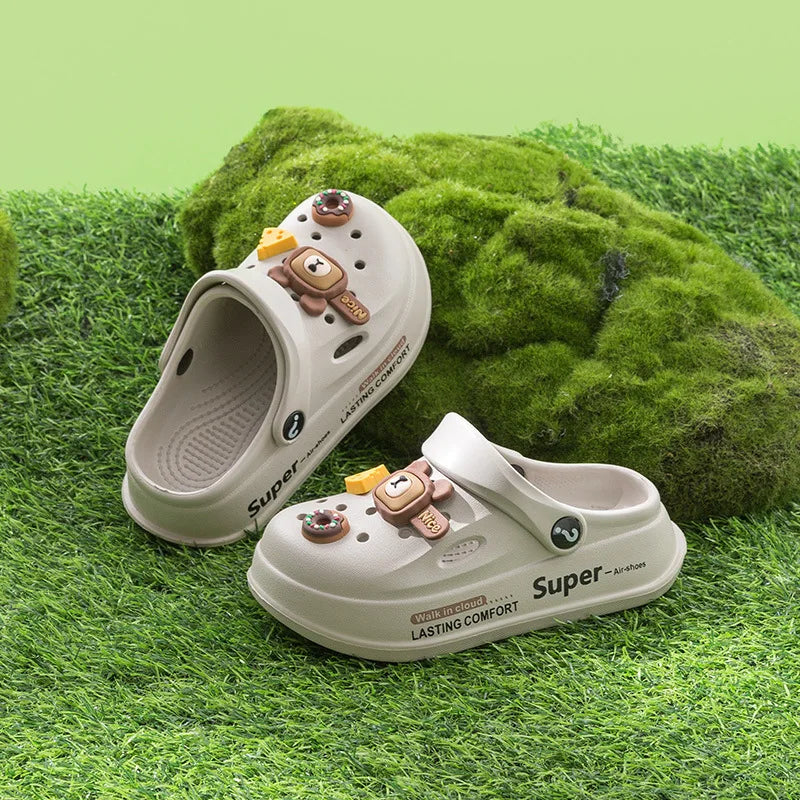 Wholesale Children's Slippers Summer Girls Non-slip Boys Eva Clogs Children Soft Bottom Hole Shoes Baby Cool Slippers Slides