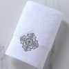 Luxury Bath Towels 5 Star Hotel 80*140CM European Classical 100% Organic Cotton Bath Towel Wholesale White Bath Towels