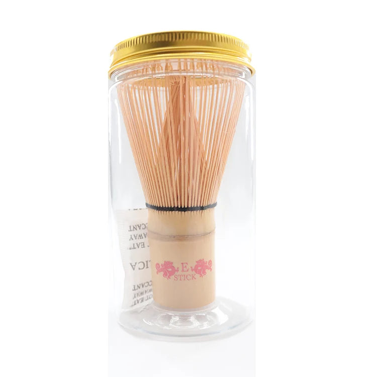 Estick Eco-Friendly Matcha Tea Whisk Bamboo with Colourful Logo Classic Style for Home & Restaurant Use