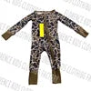 DH Custom Camo Bamboo Soft Fabric Infant Toddler Boy's Romper Fashionable Spring and Winter Zippy Footie for Boys