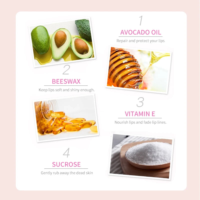 Lipscrub Wholesale Custom Logo Private Label Lightening Natural Moisturizing Exfoliator Organic Vegan Pink Lip Scrub for Lips