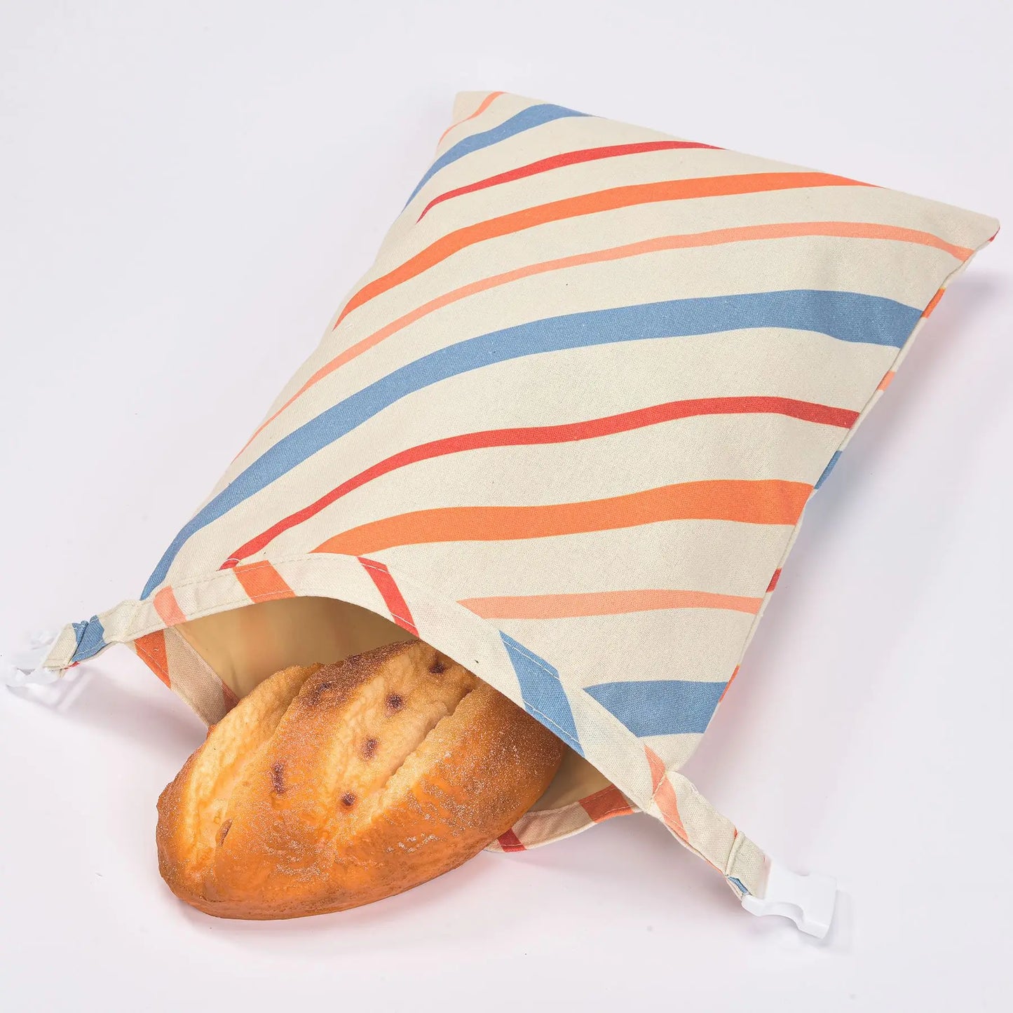 Reusable Fashion Cartoon Bread Shopping Bag with Organic Beeswax Cotton Linen for Homemade Sourdough Storage & Fresh Keeping