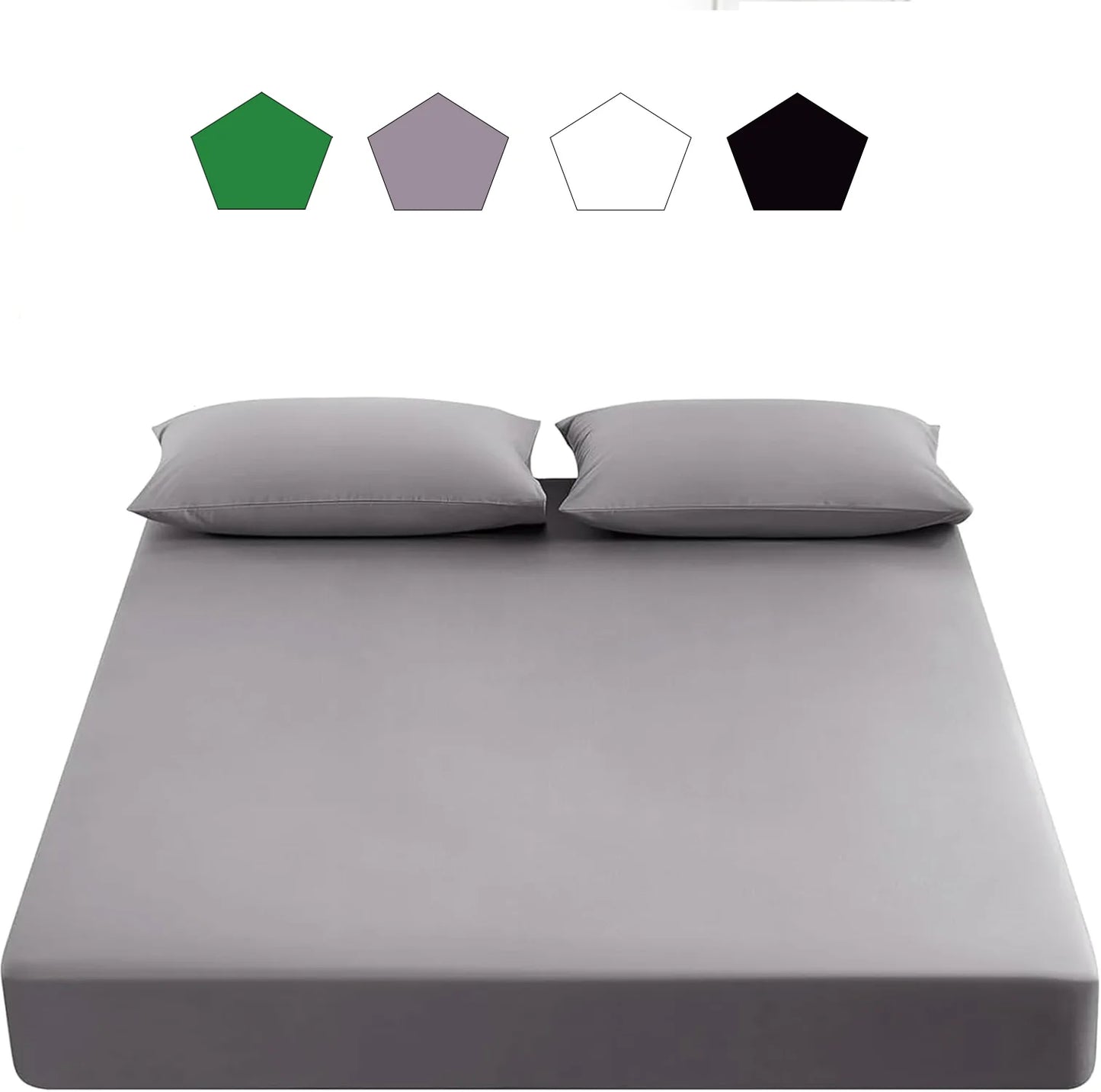 High-End Luxury Organic Cotton Comfort Sleep Grounding Sheet for Bed Solid Gray White Green Anti-Static Grounding Fitted Sheet