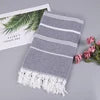 Wholesale 100% Cotton Microfiber Soft Antimicrobial Beach Towel Natural Organic Sand Free Quick Dry Knit Adult Turkish Style