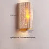 Wholesale Outdoor Waterproof Natural Travertine up and Down Wall Light Wabi Sabi Indoor Cylindrical Yellow Travertine Wall Lamp