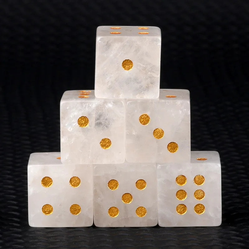Customized Natural Mix Gemstone Crystal Cube Dice 16mm Eco-Friendly Handmade Carved Palm Healing Divination Stone Custom Logo