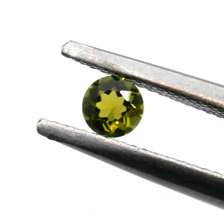 Whole Sale Price Mix-color Round Shape Machine Cut Natural Tourmaline Gemstone for Jewelry Making