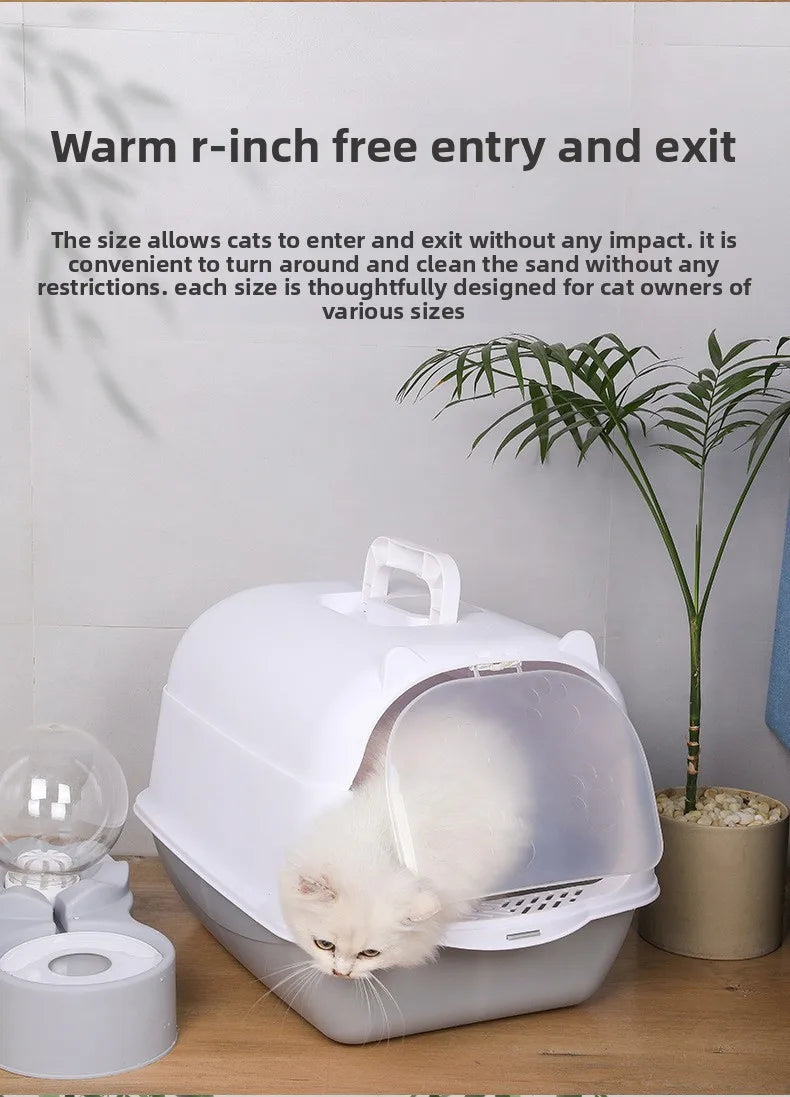 Cat Litter Box Model C01 Bulk Fully Enclosed Anti-Splash Extra-Large UV Sterilization Pet Supplies Manufacturer