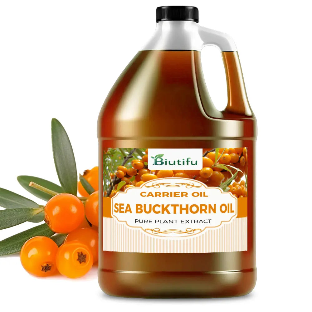 Sea Buckthorn Oil Organic, From Fruit & Seeds, Pure RAW Virgin Cold-Pressed Undiluted Unrefined, Fast Absorbing